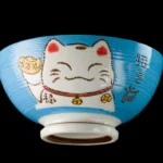 Μπολ για ρύζι kawaii Maneki Neko πράσινο από κεραμικό