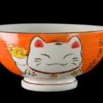 Μπολ για ρύζι kawaii Maneki Neko πράσινο από κεραμικό
